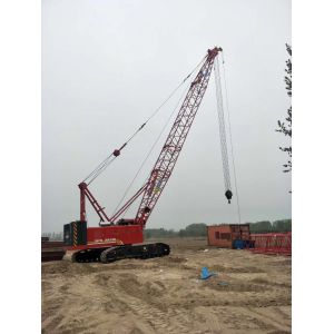Buy cheap Crawler Crane Telescopic Boom Crane Boom Length 58m Engine SC7H210 155kw from wholesalers