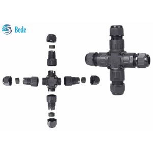 Buy cheap X Type  4-Channel Ip68 Waterproof Connector 3 - Poles Ideal For 3 Pin Wires from wholesalers