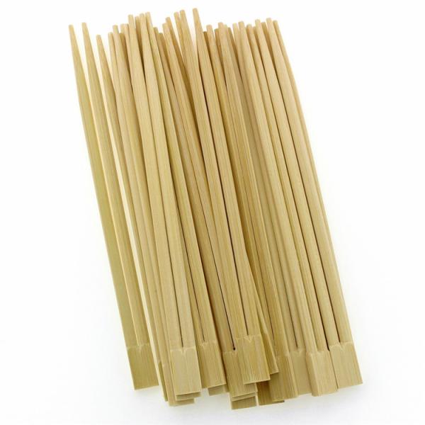 Quality Square Natural Mao Bamboo disposable Chopsticks With Plastic Sleeve for sale