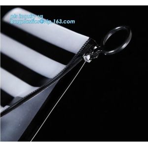 Buy cheap durable clear PVC Slider zipper stand up bag, slider bag for packaging clothing,underwear, nut bag with slider Zip lockk,a from wholesalers