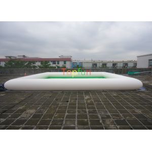 Buy cheap Light green / white color 7 x 7 m Inflatable water pool , inflatable swimming pool 0.65 from wholesalers