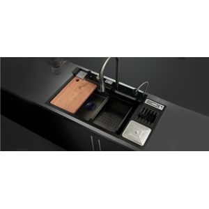 Buy cheap Embossed SS Utility Sink Nano Black Anti Scratch Gunmetal Kitchen Sink Multifunctional from wholesalers