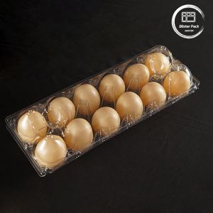 Buy cheap 12 Cell Transparent PET Egg Tray Customizable Logo Plastic Egg Container For Storage from wholesalers