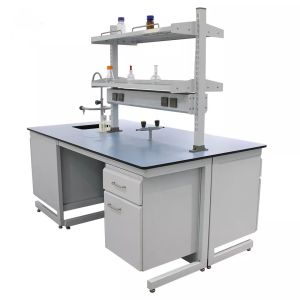 Buy cheap Fireproof Laboratory Wall Bench Physiological Board Island Lab Bench With Shelves from wholesalers