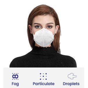 Foldable Anti Fog Face Mask , Disposable Protective Mask Elastic Closure