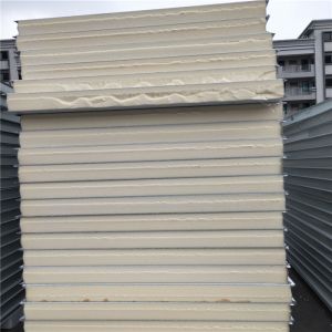 China lightweight energy saving grey white PU sandwich panel 5000 x 1150 x 50 x 0.326mm on sale