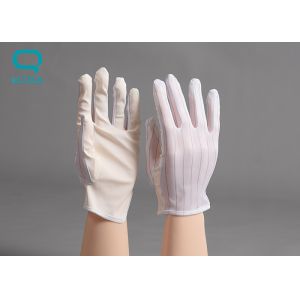 Buy cheap PU Palm Coated White Polyester Clean Room ESD Gloves 10pairs/bag from wholesalers