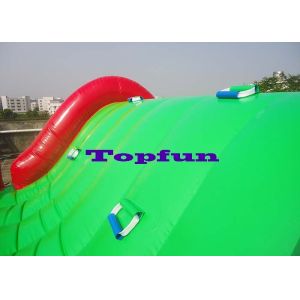 Customized Inflatable Water Parks Obstacle / Inflatable Water Slide With Pool