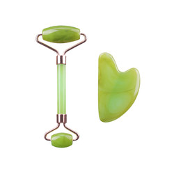 Buy cheap Anti Aging Face Jade Roller Set Rose Quartz Massage Roller from wholesalers