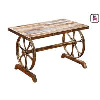 Buy cheap 4ft*2ft Plywood / Cast Iron Table Base Industrial Style Coffee Table With Wheel Design product
