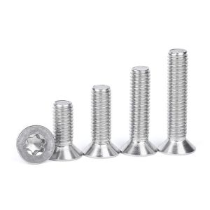 1/4"-20 Thread 1-1/4" Length Black Phosphate Steel Thread-Cutting Flat Head Torx