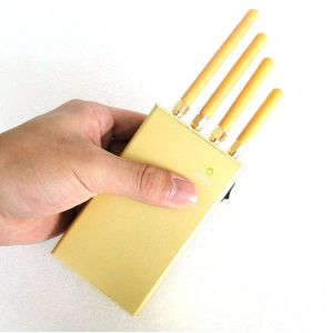WIFI / GPS Portable Cell Phone Jammer 4 Antenna With 10m Jamming Range