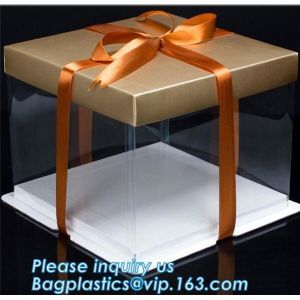 Buy cheap Customized color square white cheap macaron square cake box for packing,embossing cheese cup moon tall cake paper box from wholesalers