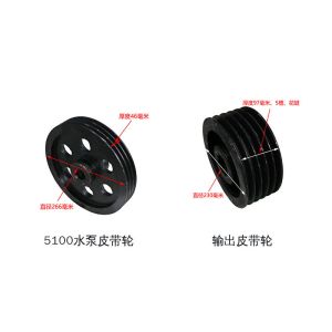 Buy cheap Sweeper Truck Fan Pulley + 190mm Diameter + 5 Belts + Drives Impeller to Generate Suction from wholesalers