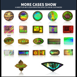 Custom Reflection Rainbow Holographic Stickers Label Adhesive Laser Prismatic