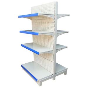 Buy cheap Xingye Factory Custom Size red color double sided convenience store shelves with side net from wholesalers