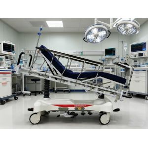 Buy cheap Premium Hydraulic Hospital Stretcher with Fifth Wheel Steering & Collapsible Rails from wholesalers