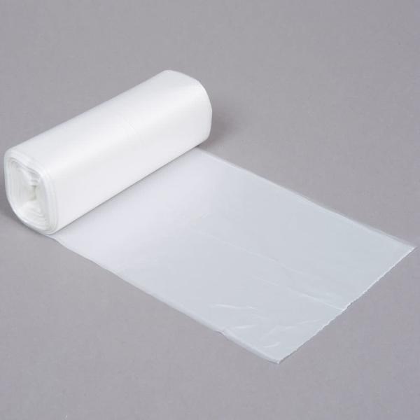 Quality 7 Gallon Olympian High Density Plastic Waste Bags 6 Micron 20" X 22" Whitecolor for sale