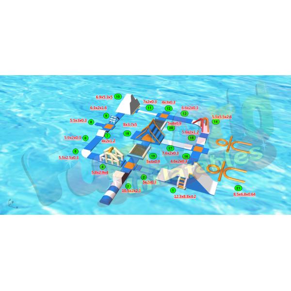 Buy cheap Tarpaulin Inflatable Water Toys Floating Water Park With Air Pump from wholesalers