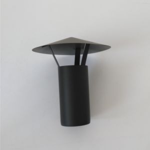 Black Rain Cap Standard Rain Protection Terminal And Suitable For Pellet Stoves