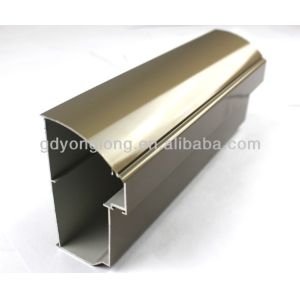 Champagne Electrophoresis Coating Machined Aluminium Profiles Section For