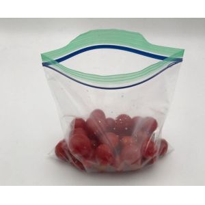 Double zip seal packaging bag, Double sealed food storage custom printed plastic