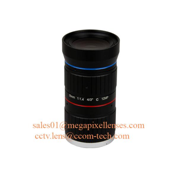 Buy cheap 4/3" 35mm F1.4 12Megapixel C Mount Manual IRIS Low Distortion ITS Lens, 35mm Traffic Monitoring Lens from wholesalers