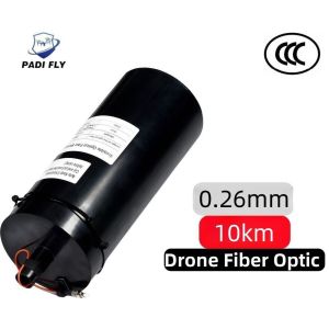 Buy cheap Portable 0.26mm Image Transmission Range 10km Anti Interference UAV Accessories FPV Drone Optical Fiber with Carbon Fiber from wholesalers