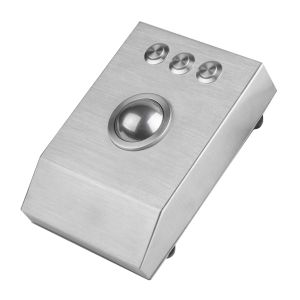 Buy cheap Rugged metal Stainless steel desktop 38mm laser trackball with 1200 DPI resolution from wholesalers