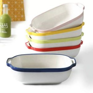 Buy cheap Microwave Safe Stoneware Ceramic Bakeware Sets Eco Friendly With Handle from wholesalers