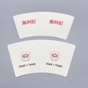 Customized Double PE Paper Cup Fan For Drinking Coffee Good Compression