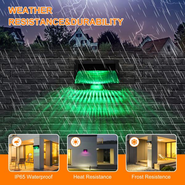 Quality Weatherproof ABS Solar Garden Lights Solar Fence Lights with Steady Breathing Mode for sale