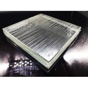 Buy cheap Abrasion Resistant Cladding Amber 6.5mm Laminated Glass Wire Mesh from wholesalers