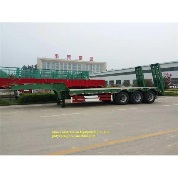 Gooseneck Heavy Duty Low Bed Semi Trailer Loading 45 - 50t For Heavy Machinery