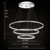 Buy cheap Modern White Led 3 Rings Ceiling Lamp Adjustable Bright Pendant Light Electroplate Finish from wholesalers