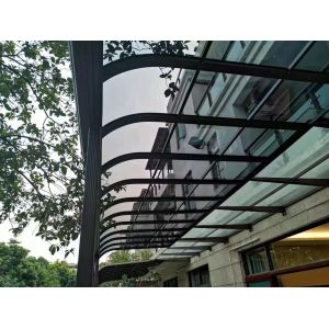 Buy cheap Custermized Black White Gray PC Coated Impact Resistant Multiple Sizes Aluminum Frame Polycarbonate Awnings from wholesalers