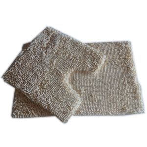Buy cheap Polyester Chenille Bath Rugs with Foam PVC Backing , White from wholesalers