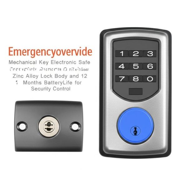 Quality Emergencyoverride Mechanical Key Electronic Safe Lock Incorporating Zinc Alloy Lock Body and 12 Months Batterylife for Security Control for sale