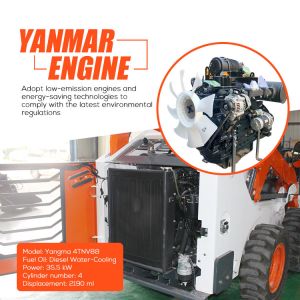 Super Power Electric Mini Skid Steer Loader Compact Skid Steer Loader Front Mini