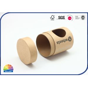China Solid Food Paper Packaging Tube With Lids Windowing Matte Varnishing on sale