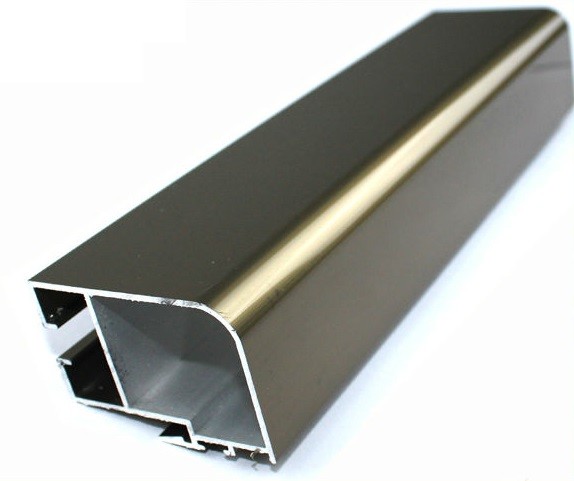 Quality Champagne Electrophoresis Coating Machined Aluminium Profiles Section For Aluminium Sliding Profile Window for sale
