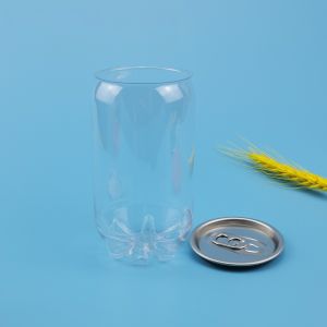 Buy cheap Clear Transparent 0.35L PET Alu Lid Plastic Beer Can from wholesalers