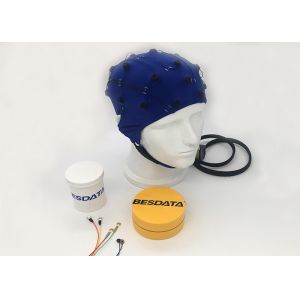 Buy cheap 10/20 International Standard EEG Electrode Cap For Brain Test , Blue from wholesalers