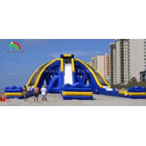High Quality Customization 3 Lanes Inflatable Water Slide