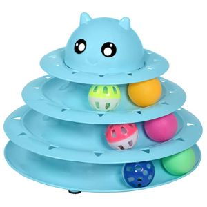 Interactive Cat Toy Roller 3-Level Turntable Amazon Fun Mental Physical Exercise