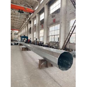 Buy cheap Galvanized Electrical Transmission Steel Pole 5mm Thick Q460 Dodecagonal 90FT from wholesalers