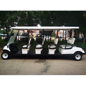 White Lithium 48 Volt Electric Golf Cart 8 Seater Custom