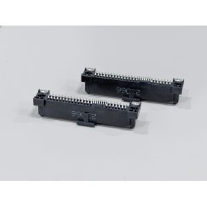 SAS 29P Female Connector, SMT, Gold-Plated 30U", High Durability for Data and