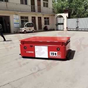 Heavy Duty Factory Pallet 15 Tons Trackless Transfer Trolley With Remote Control