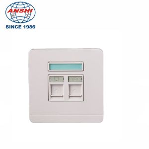 Buy cheap ANSHI RJ45 86x86mm Single Hole Panel Telecommunication Face Plate from wholesalers